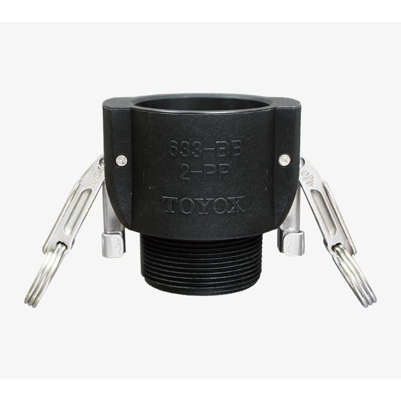 633-BBL-PP カムロックツインロックタイプ オネジ ポリプロピレン