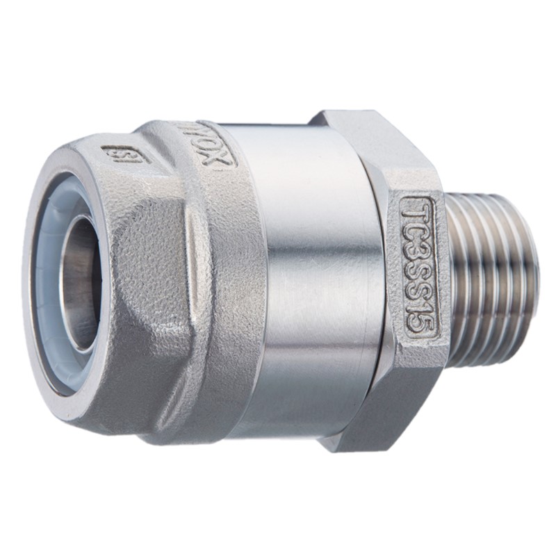 TC3-SS トヨコネクタ 工場設備配管用継手 袋ナット･クランプ式 ねじ(シリコーンホースシリーズ専用)