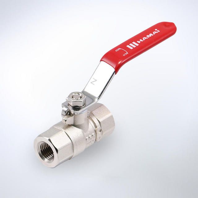 FBT 黄銅製ボールバルブ レバーハンドル型 メッキ付