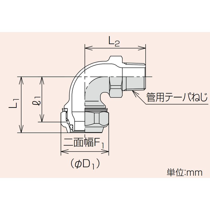 ZLML Zlok オネジ付エルボ ステンレス配管用メカニカル継手 - 画像2