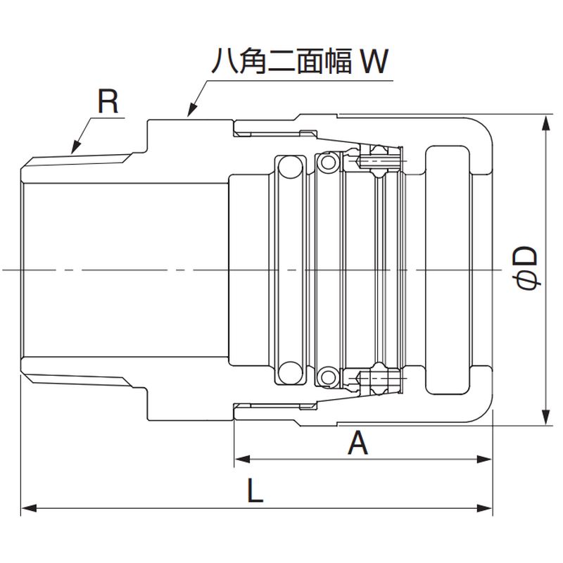 銅管専用オスアダプター そろばん継手 - 画像2