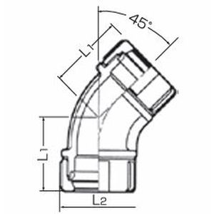 NJL45E 45°エルボ ナイスジョイント(SUS304) - 画像2