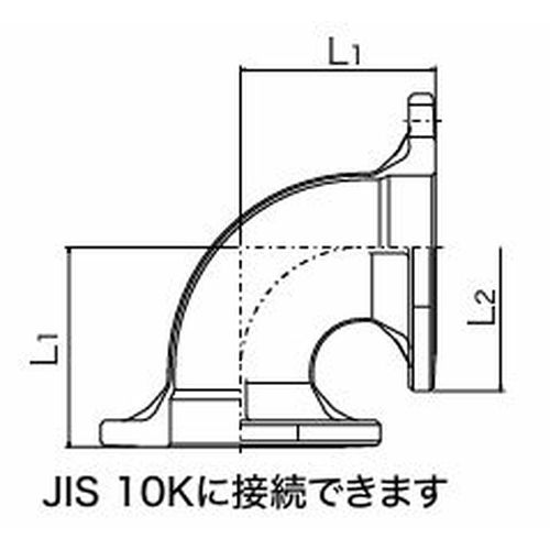 NJLE-B F式90°エルボ ナイスジョイント(SUS304) - 画像2
