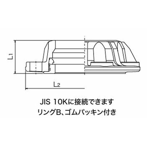 NJLF F式フランジ ナイスジョイント(SUS304) - 画像2