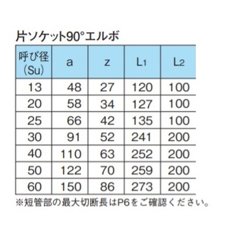モルコー90SE-ニッスイキョウ 90°片ソケット90°エルボ モルコジョイント 日水協品 - 画像3