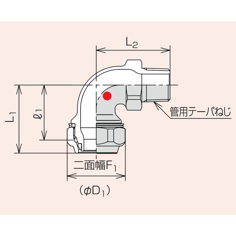 Zlok オネジ付エルボ ZLMLSR ステンレス配管用メカニカル継手 (蒸気還管､高温水用) - 画像2