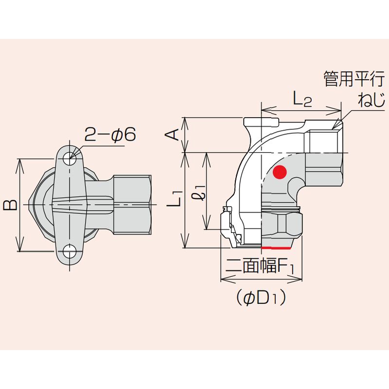Zlok 座付水栓エルボ ZLTRLSR ステンレス配管用メカニカル継手 (蒸気還管､高温水用) - 画像2