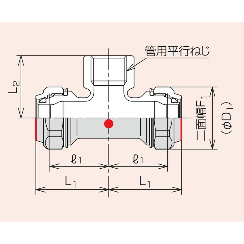 Zlok 水栓チーズ ZLWTSR ステンレス配管用メカニカル継手 (蒸気還管､高温水用) - 画像2