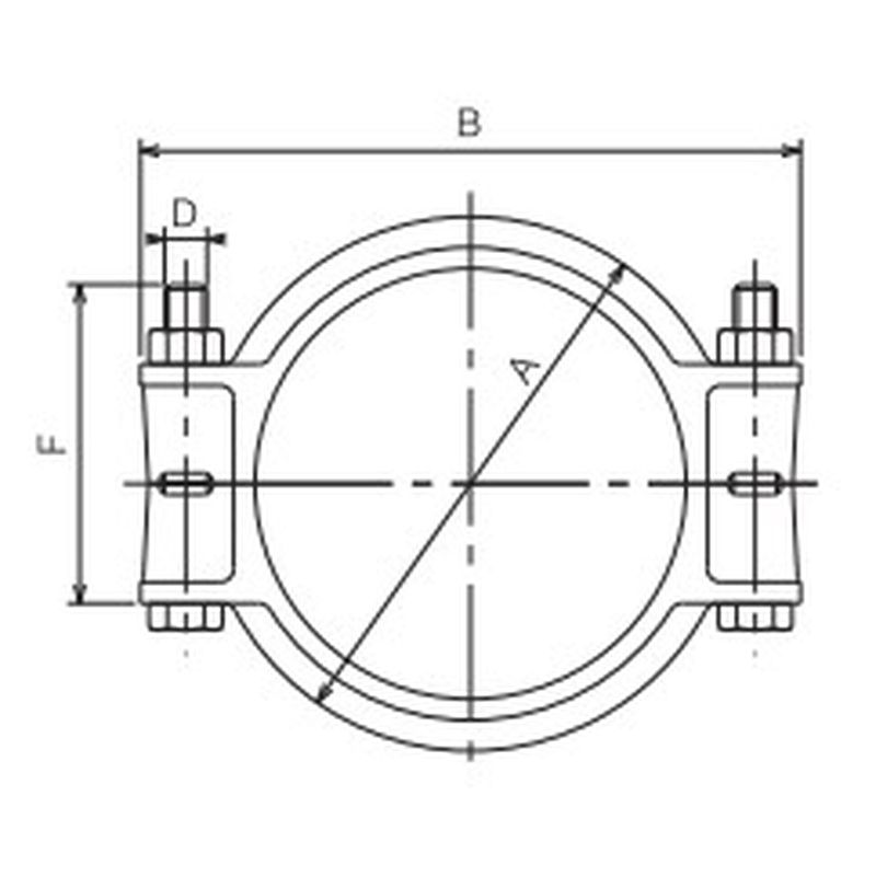 タイヨージョイント GDU-SUSBN ハウジングジョイント 耐塩素EPDM 本体SUS - 画像2
