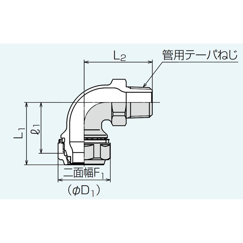 Z2MLSR オネジ付エルボ (蒸気還管･高温水用) Zlok?ステンレス配管用メカニカル継手 - 画像2