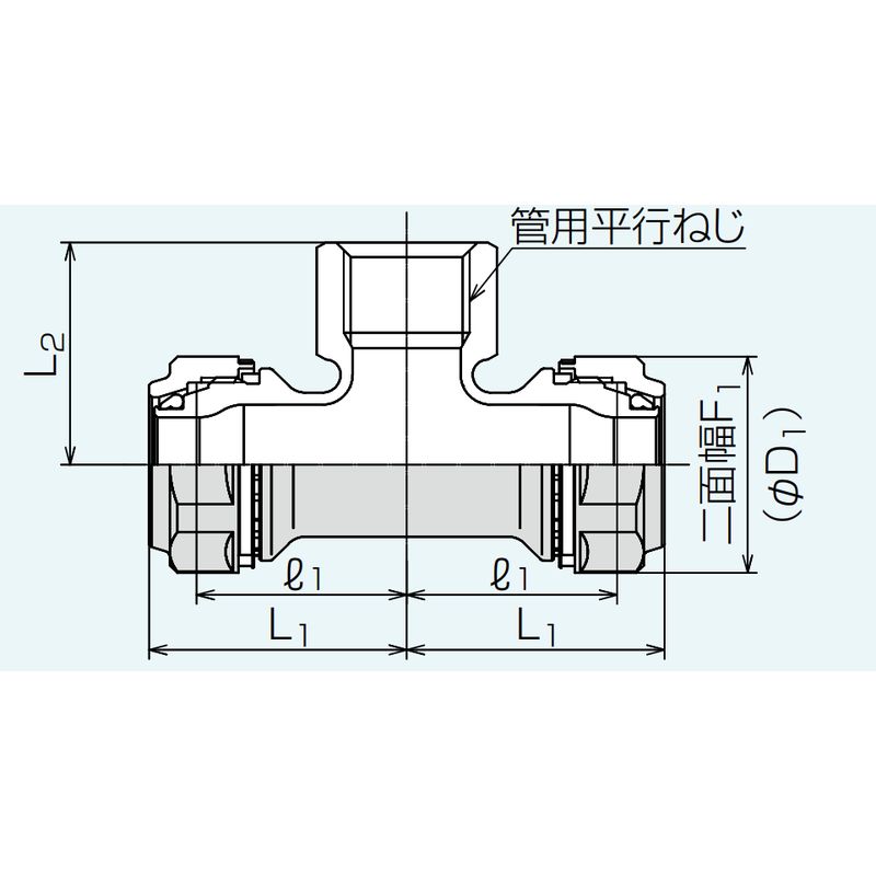 Z2WTSR 水栓チーズ (蒸気還管･高温水用) Zlok?ステンレス配管用メカニカル継手 - 画像2