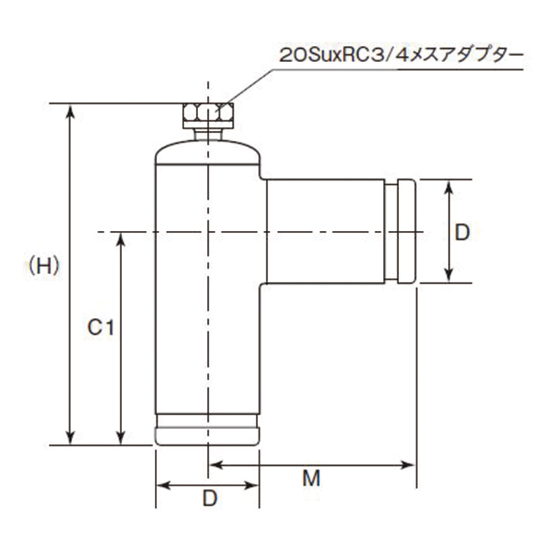 SUS304 ハウジング用エアー(水)抜コーナー接手（HA-AJ）