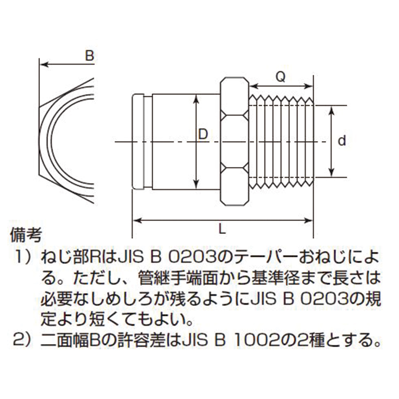 SUS304 グルーブアダプター（HA-OA）