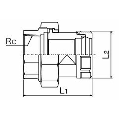 NJXIU-S 絶縁ユニオン(SGP&SUS用) ナイスジョイントX(SUS304) - 画像2