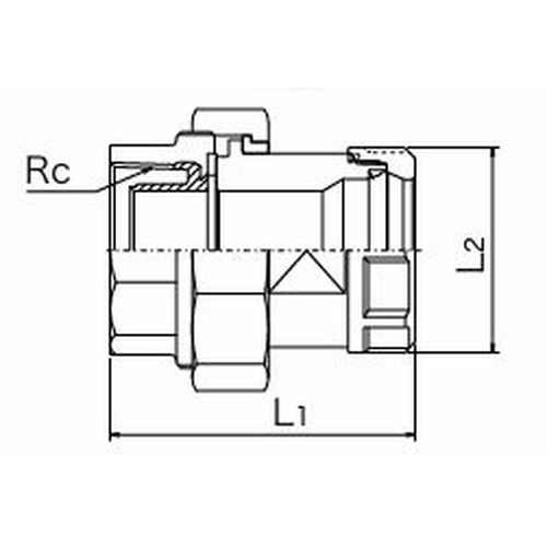 NJXIU-V 絶縁ユニオン(SGP-VA&SUS用) ナイスジョイントX(SUS304) - 画像2