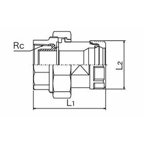 NJXIU-H 絶縁ユニオン(SGP-HVA&SUS用) ナイスジョイントX(SUS304) - 画像2