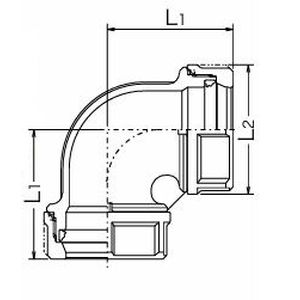 NJX90E 90°エルボ ナイスジョイントX(SUS304) - 画像2