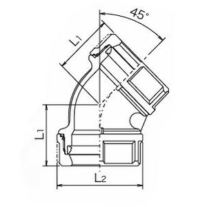 NJX45E 45°エルボ ナイスジョイントX(SUS316) - 画像2