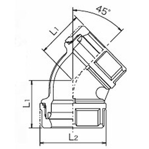 NJX45ESR 45°エルボ ナイスジョイントX 蒸気還水用 - 画像2