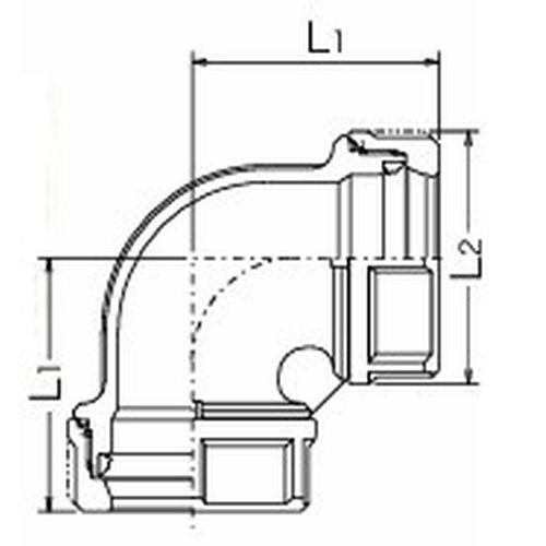 NJX90ESR 90°エルボ ナイスジョイントX 蒸気還水用 - 画像2