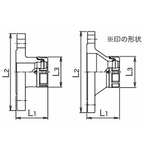 NJXFMSR フランジアダプタ ナイスジョイントX 蒸気還水用 - 画像2