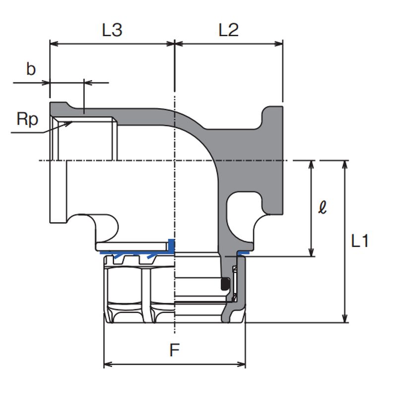 TLジョイント WTL 給水栓用座付エルボ 蒸気還水用 - 画像4