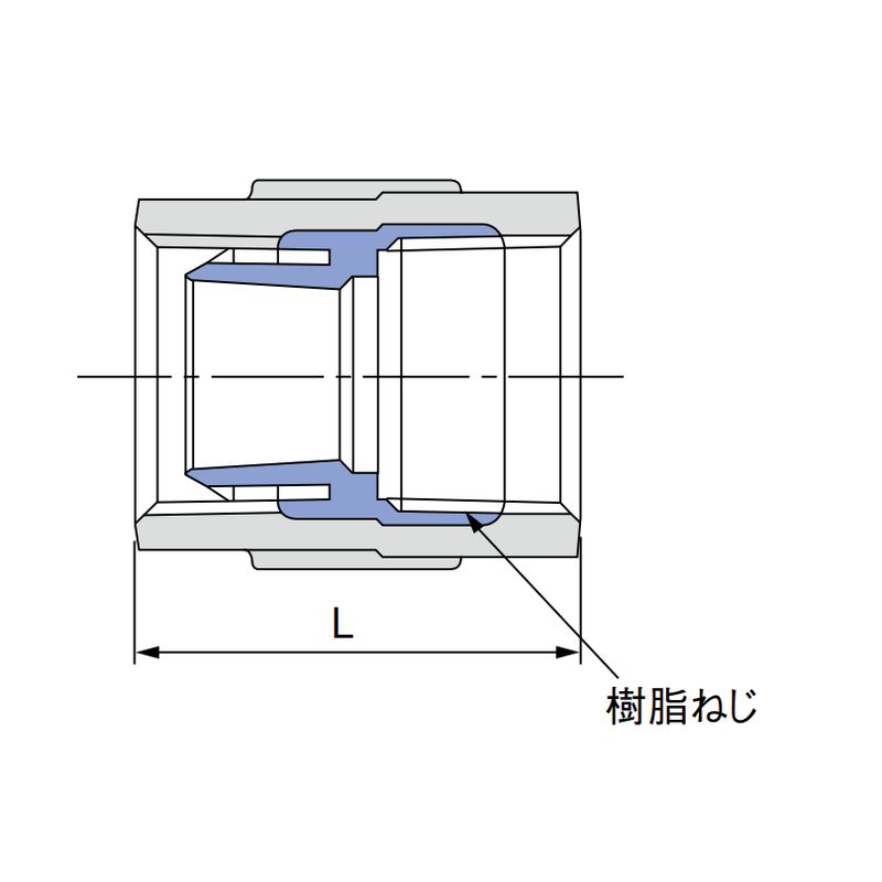 PQWK-AS ソケット マレブル製(奥樹脂ネジ付･A形) - 画像2