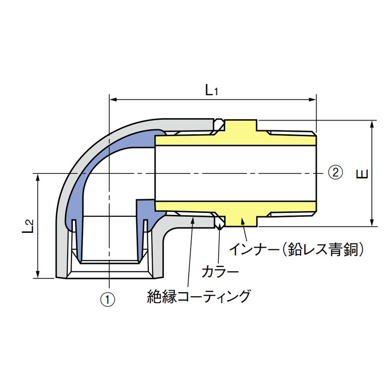 PQWK-ZML オスアダプタ エルボ - 画像2