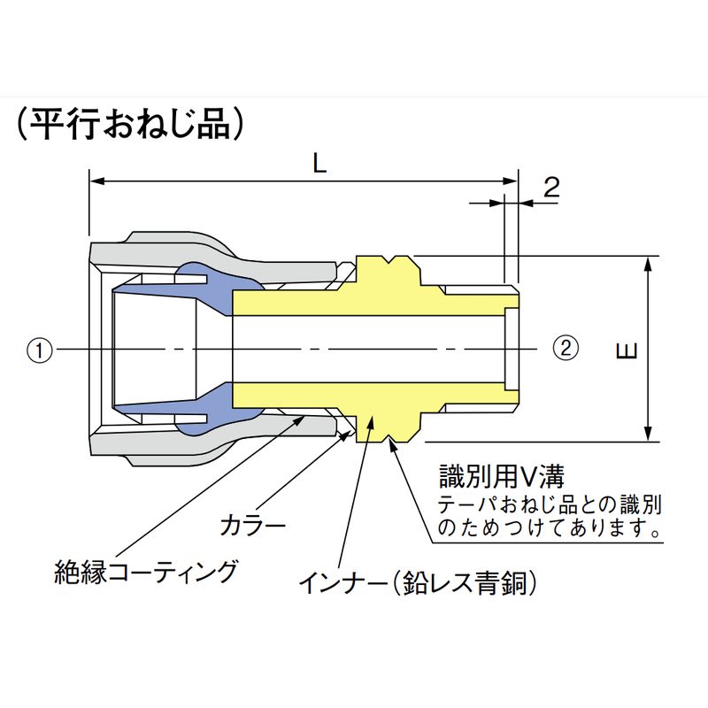 PQWK-ZMRS オスアダプタ 径違いソケット - 画像3