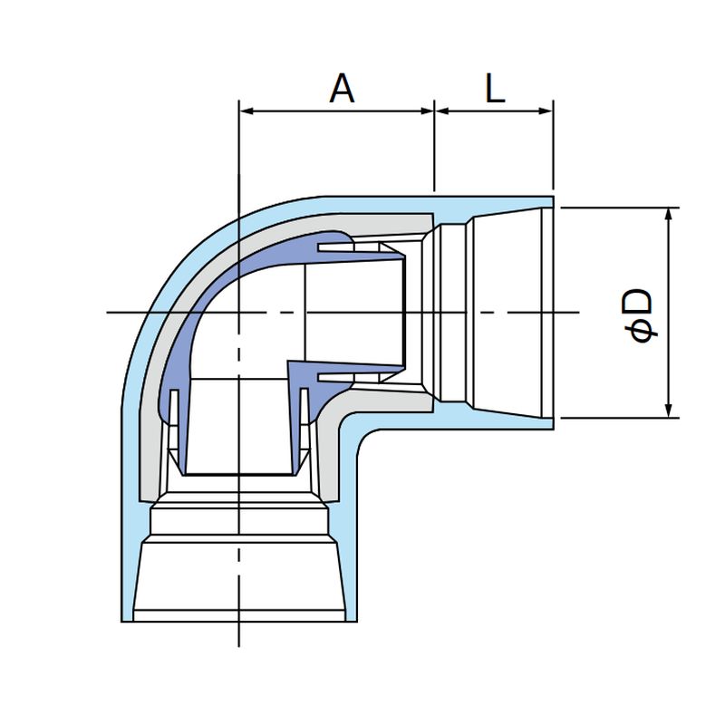 PCPQK-L/BL 埋設配管用エルボ - 画像2