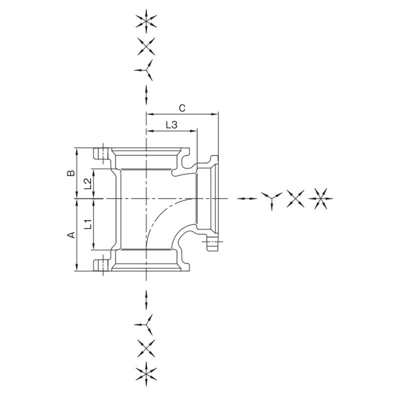 KD? ST 90°Y(フランジセット) - 画像2