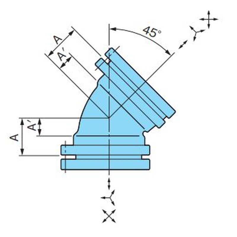 45°L 45°エルボ 可とう継手 - 画像2