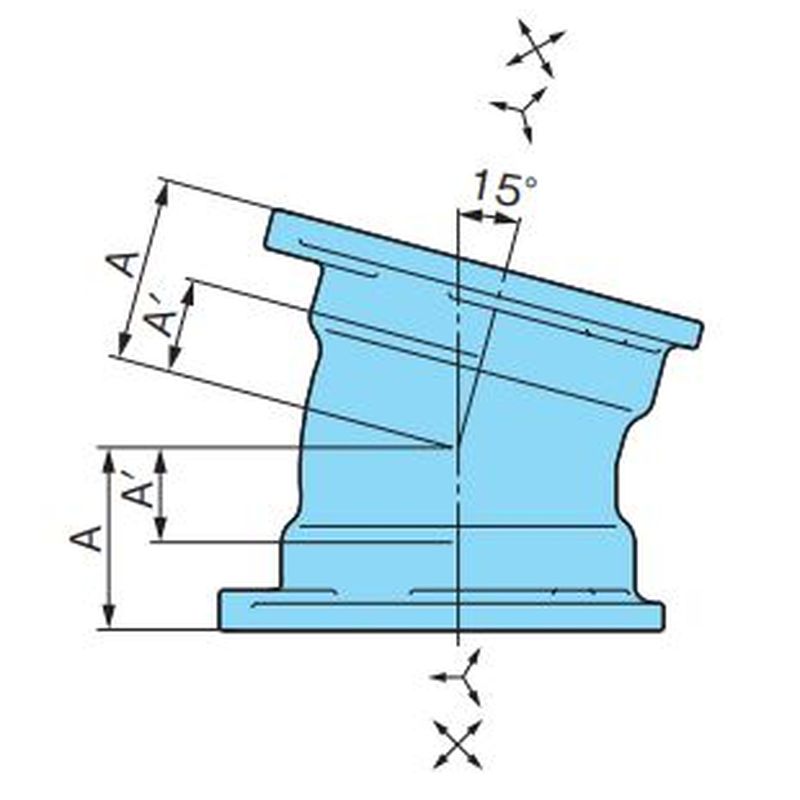 15°L 15°エルボ 可とう継手 - 画像2
