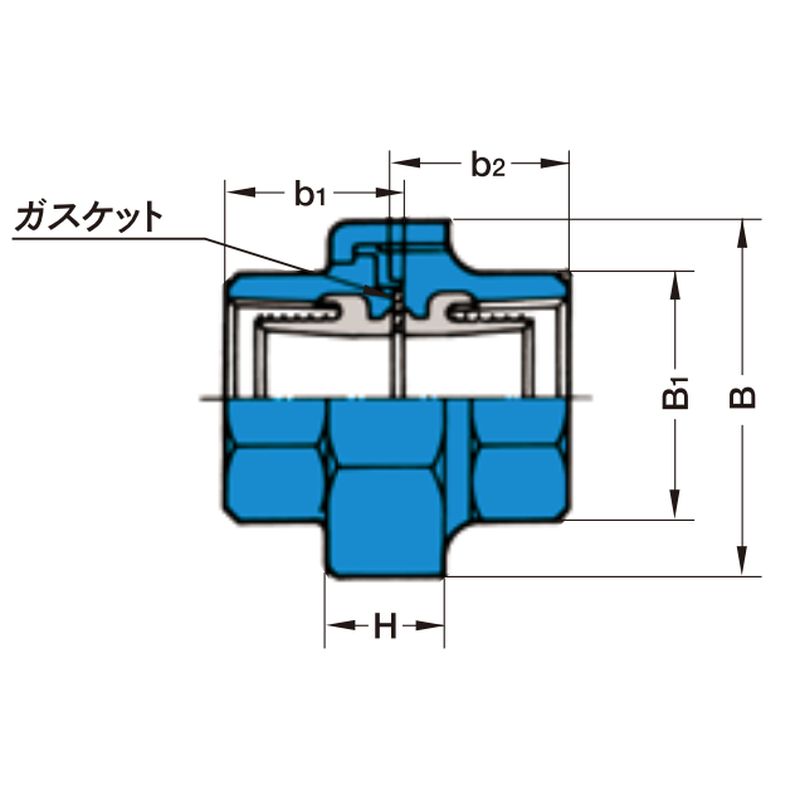U ユニオン 一般配管用エポコートエクストラ ねじ込み式管端防食継手(コアー内臓形) - 画像2