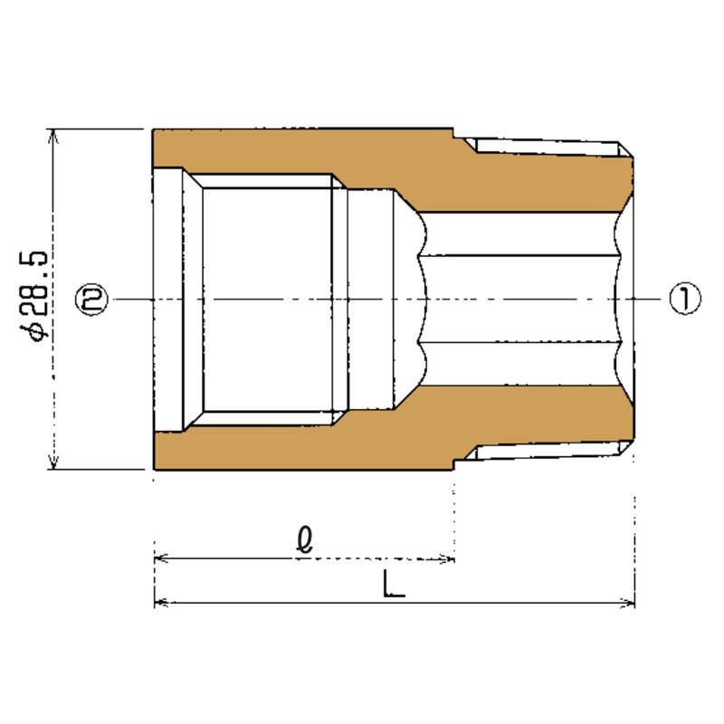 CK金属 BCMS 器具接続用 青銅製持ち出しソケット 鉛レス - 画像2