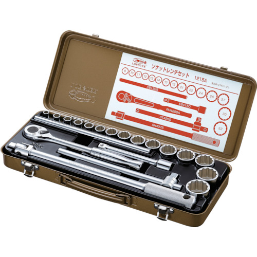1215A ソケットレンチセット 差込角12.7mm 12角