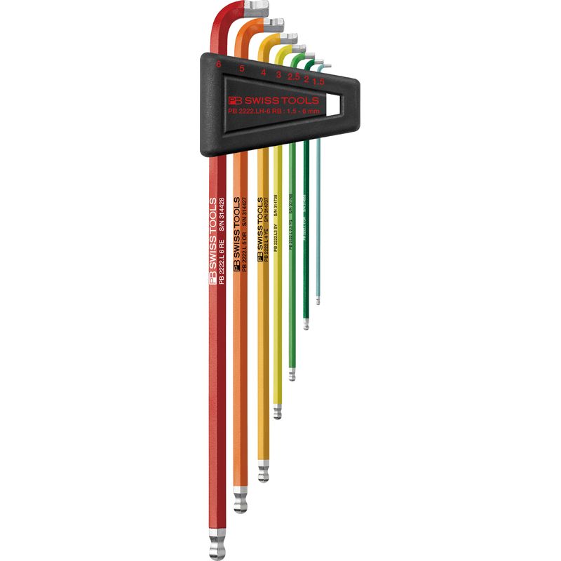 PB SWISS TOOLS 2222LH-6RB マルチアングルレインボーレンチセット