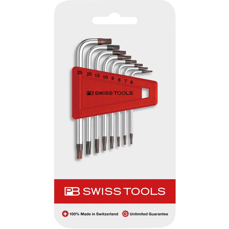 PB SWISS TOOLS 410H/6-25CN L型ヘクスローブレンチセット(8本組)