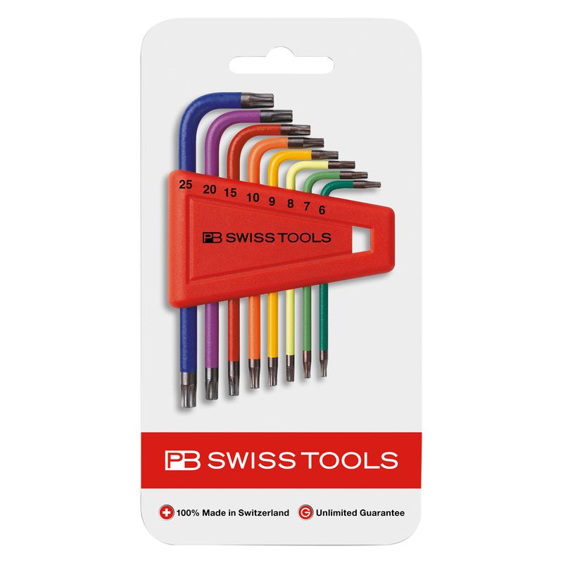 PB SWISS TOOLS 410-H6-25RBCN L型レインボーヘクスローブレンチセット
