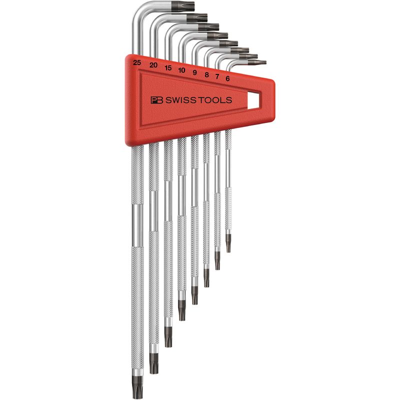 PB SWISS TOOLS 3411H/6-25 ローレット入L型ヘクスローブレンチセットパックナシ