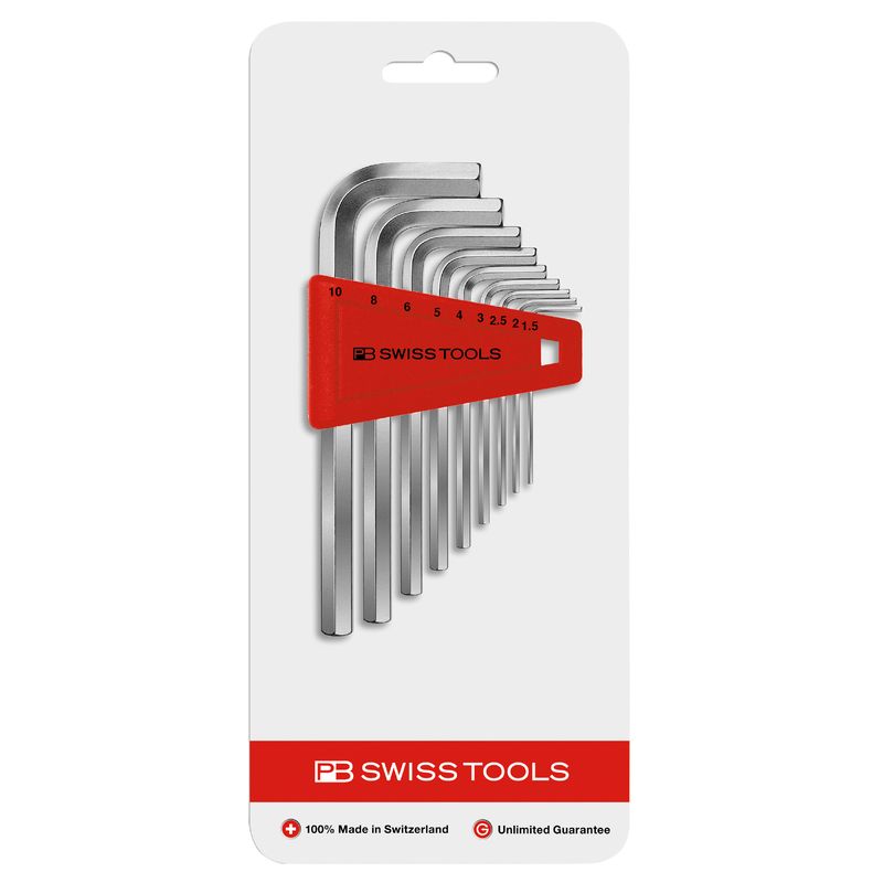 PB SWISS TOOLS 210H-10CN ホルダー付六角棒レンチセット