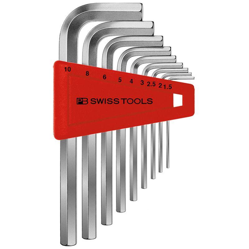 PB SWISS TOOLS 210H-10 ホルダー付六角棒レンチセット(パックナシ)