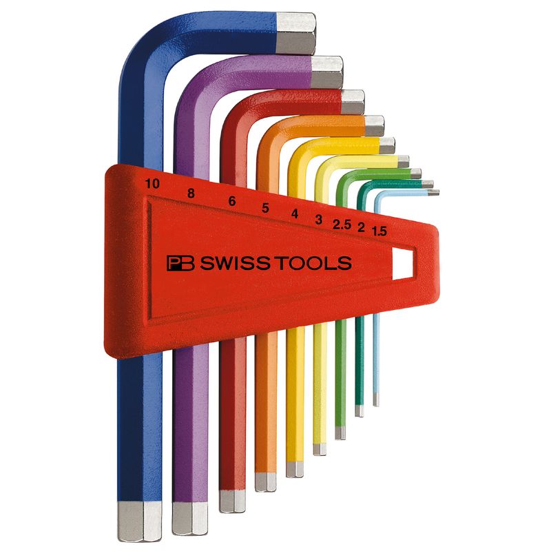 PB SWISS TOOLS 210H-10RB ホルダー付レインボーレンチセット(パックナシ)