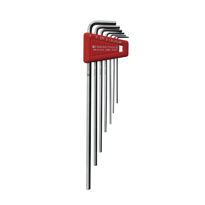 PB SWISS TOOLS 211H-4 ホルダー付六角棒レンチセット ロング(パックナシ