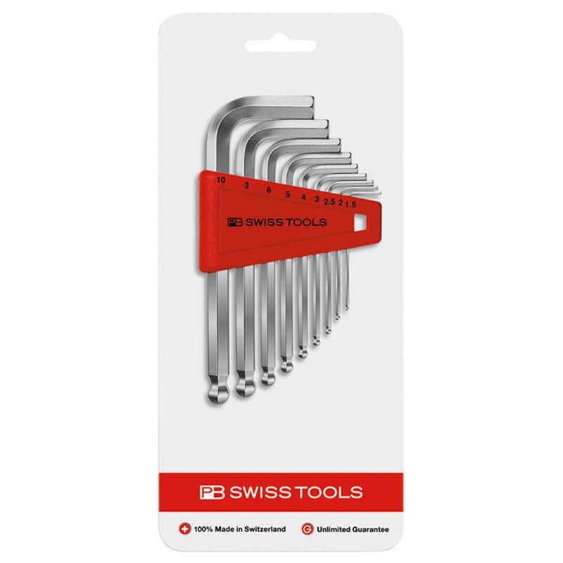 PB SWISS TOOLS 212H-10CN ボール付六角棒レンチセット
