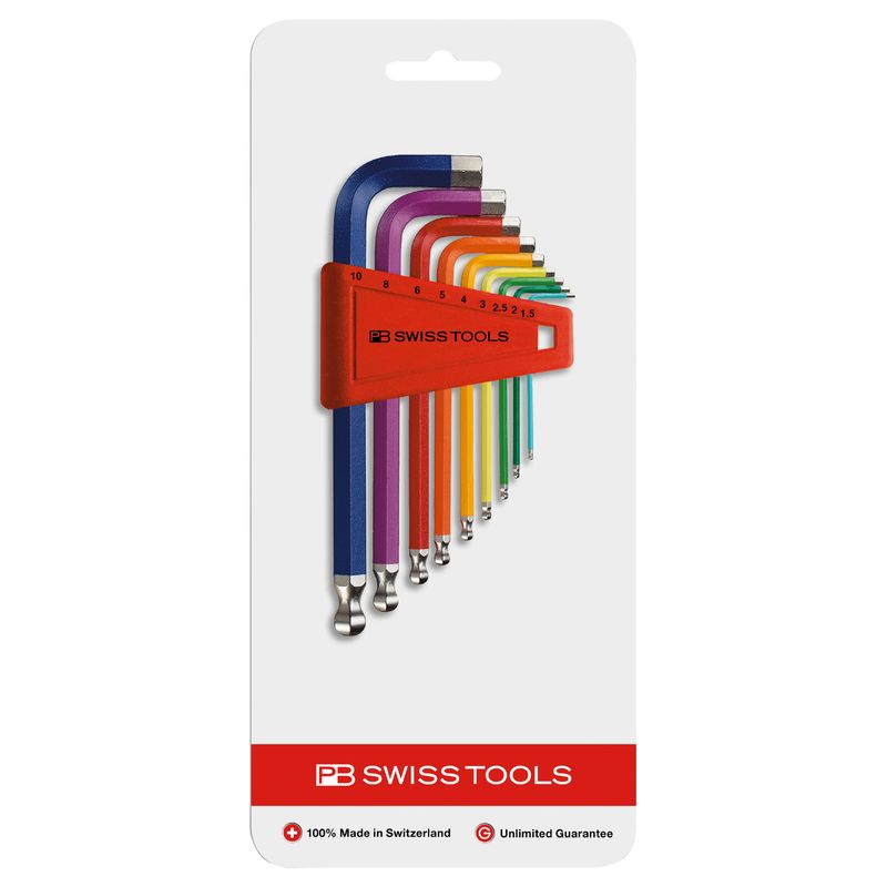 PB SWISS TOOLS 212H-10RBCN ボール付レインボーレンチセット