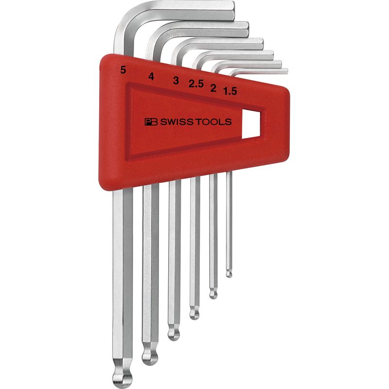 PB SWISS TOOLS 212H-5 ボール付六角棒レンチセット(パックナシ)