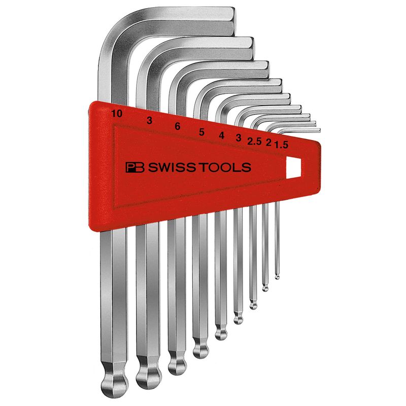 PB SWISS TOOLS 212H-10 ボール付六角棒レンチセット(パックナシ)