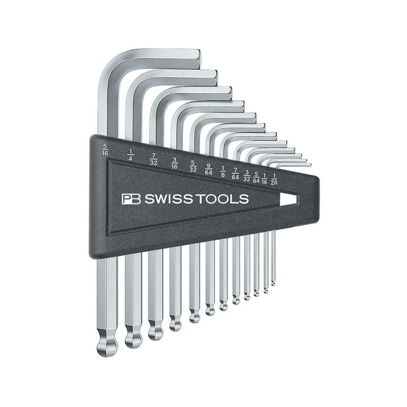PB SWISS TOOLS 212ZH-12 ボール付六角棒レンチセット(パックナシ)