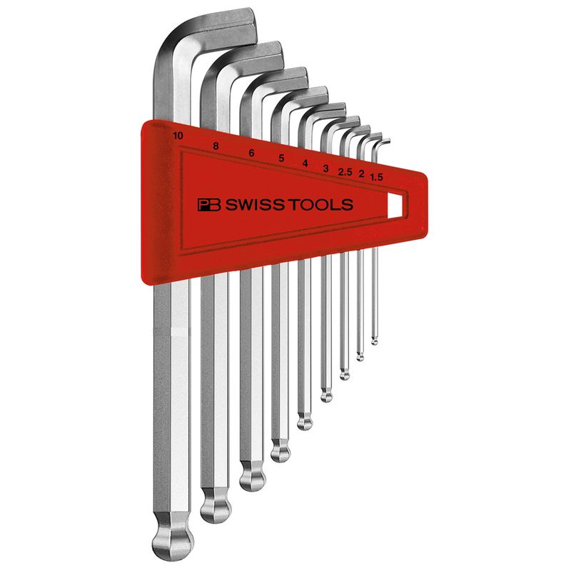 PB SWISS TOOLS 2212H-10 ショートヘッド六角棒レンチセット(パックナシ)